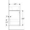 Тумба под раковину GEBERIT RENOVA NR.1 PLAN 869601000 50 см